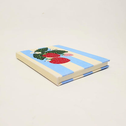 Lady Jayne Embroidered Canvas Hardcover Journal with 192 Lined Pages, 6” x 8.5” – Flower Market Poppy (83289)