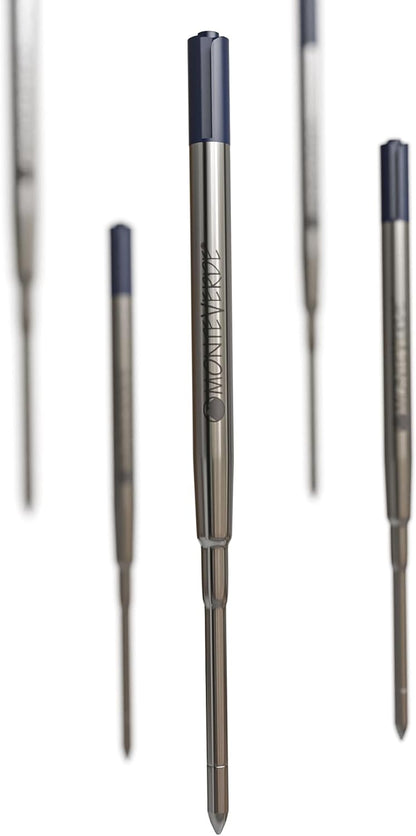 Monteverde Soft Ballpoint Pen Refills to Fit Parker-Style Pens, Extra Fine Point, Blue/Black, 2-Pack, Smooth Writing Technology for Parker, Conklin, Schmidt, and More