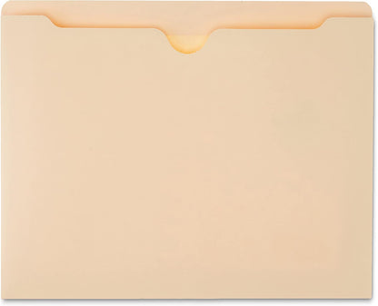 Amazon Basics Reinforced File Jackets, Letter Size, Straight-Cut Tab, 2 Inch Expansion, Manila, 50-Pack