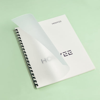 HOUYEE 100 Pack10 Mil Clear Binding Presentation Covers, PVC Report Cover Sheets for Binding, Square Corner, 8.5 x11 Inches, Letter Size