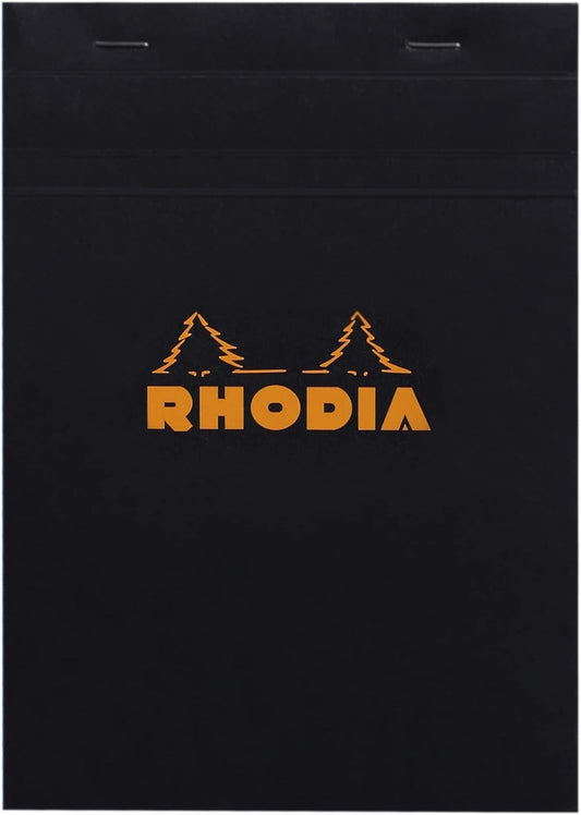 Rhodia Classic French Paper Pads Graph 6 in. x 8 1/4 in. Black (162009C)