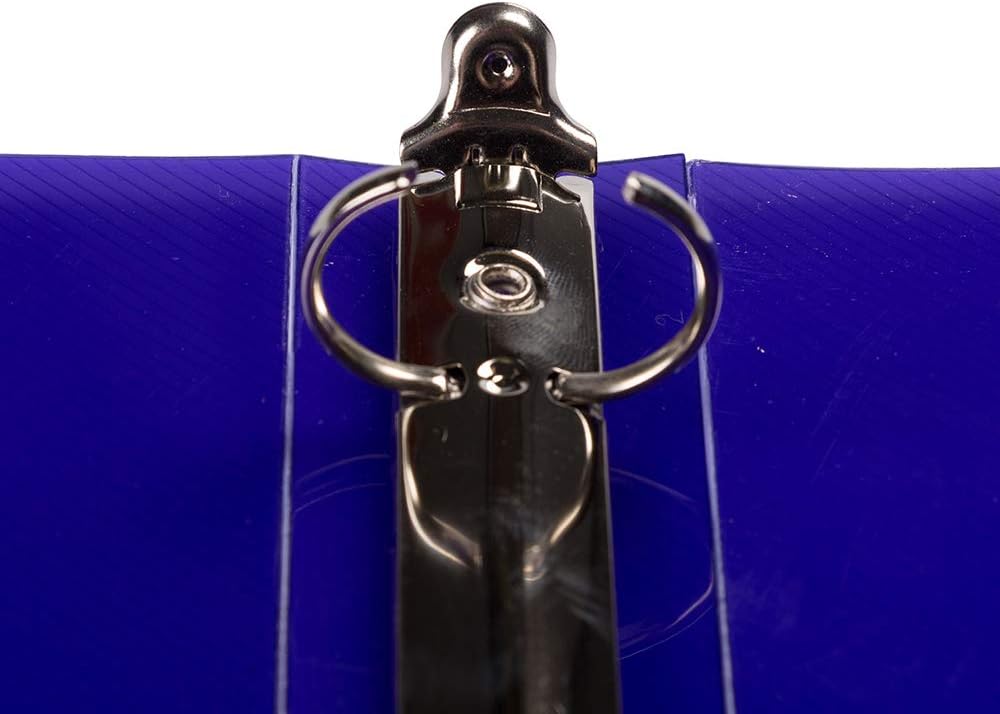 JAM PAPER Plastic 0.75 inch Binder - Clear 3 Ring Binder - Sold Individually