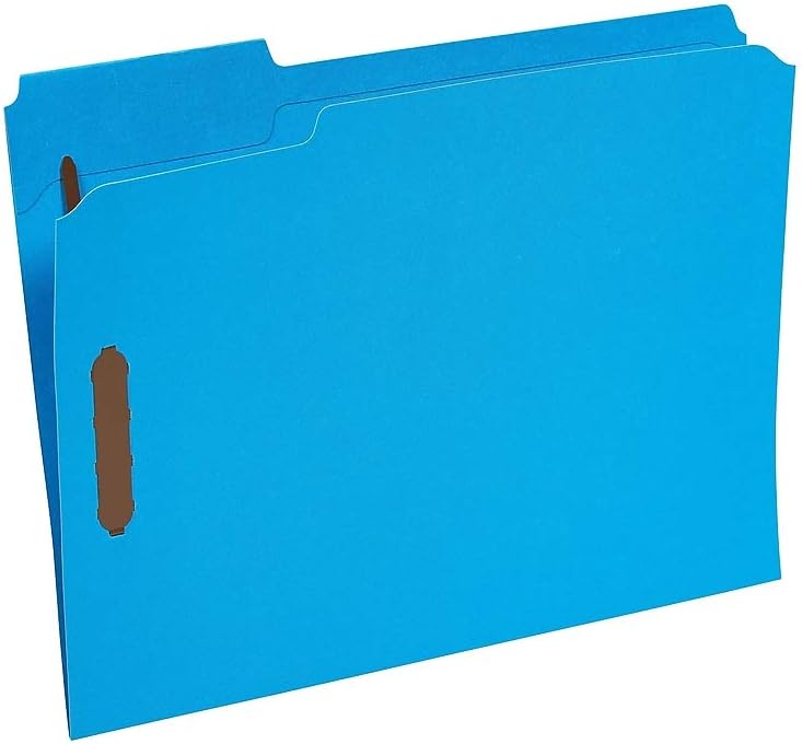 Staples Reinforced Classification Folder, Legal Size, 2″ Expansion, Dark Blue Pressboard, Durable Construction, 50/Box