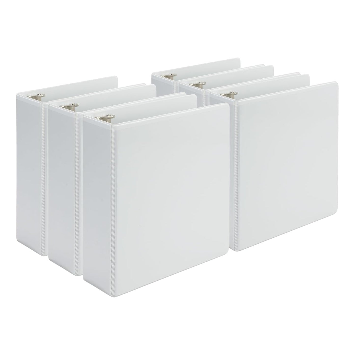 Samsill Economy 3 Ring Mini Binder, 1-Inch Round Ring Binder, Holds 100 Sheets, Black, 6 Pack (MP32300)