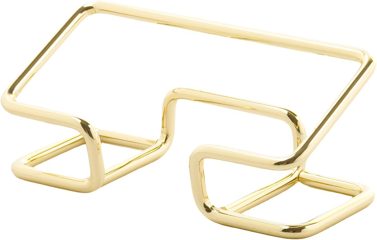 Business Card Holder for Desk, Cute Metal Card Organizers and Office Desk Accessories for Men and Women (Golden)
