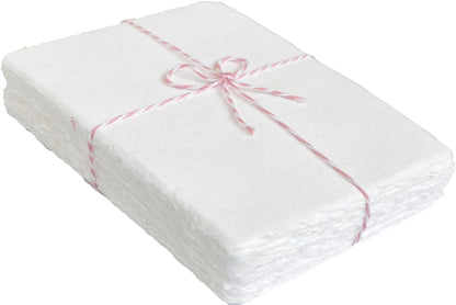 Handmade Cotton Paper with Deckle Edge Recycled Cotton Rag Mixed Media Card Stock for Postcards, Invitations, Crafts and Announcements (150gsm, 4x6 inch "A6", 50 Pack)