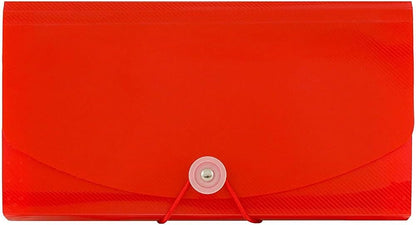 JAM Paper Accordion Folders - 13 Pocket Plastic Expanding File - Legal Size - 10 x 15 - Red - Sold Individually