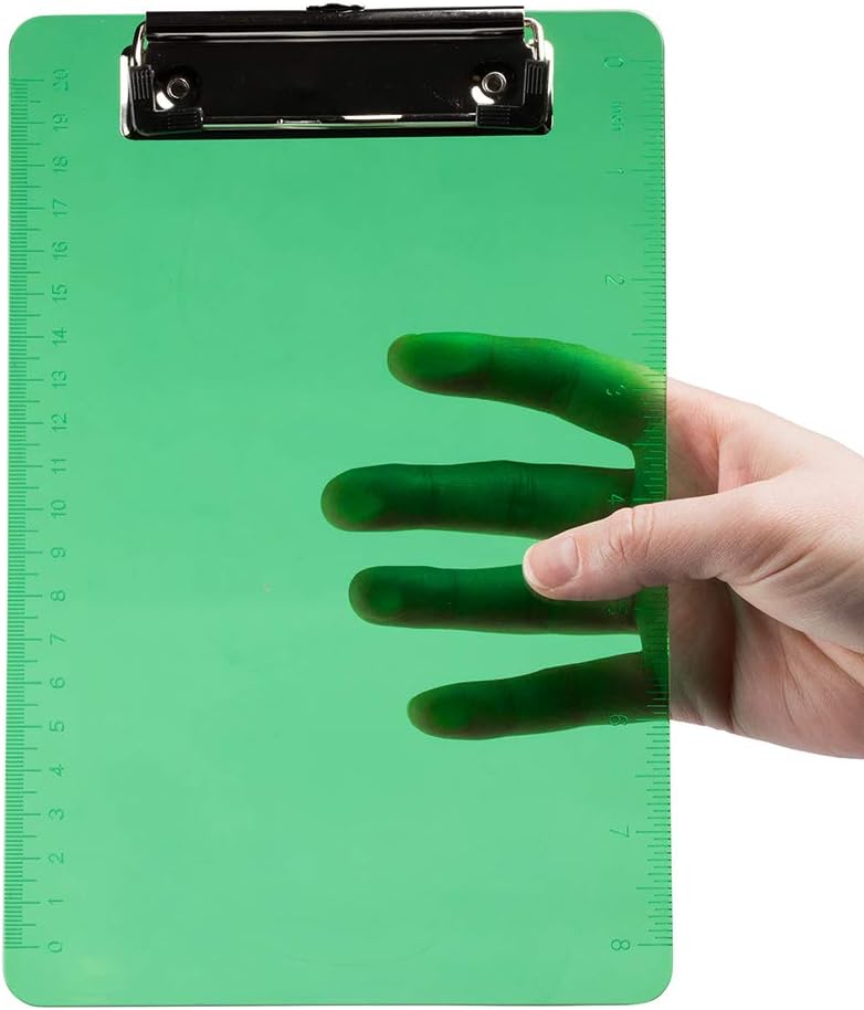 JAM PAPER Small Plastic Memo Clipboards with Low Profile Metal Clip - Mini (6 x 9) - Blue - Clip Board Sold Individually