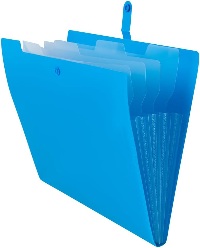 JAM Paper Accordion Folders - 13 Pocket Plastic Expanding File - Legal Size - 10 x 15 - Red - Sold Individually