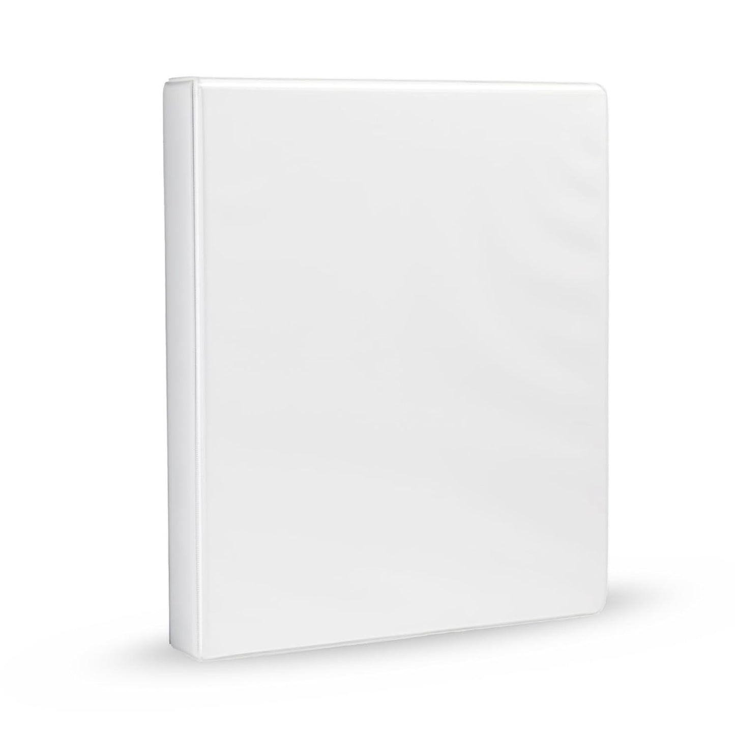 Amazon Basics 3-Ring Binder with Round Rings and Interior Pockets, 1-Inch, White, 4-Pack