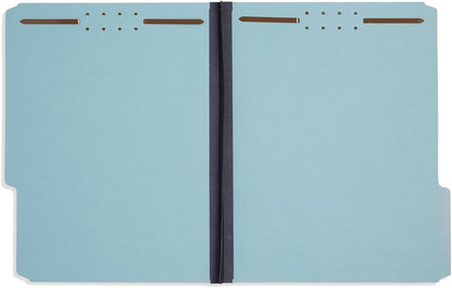 Blue Summit Pressboard File Folders, 1 Inch Expansion Pressboard Folders Letter Size, Light Blue – 25 Pack