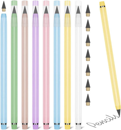 HOTUT Inkless Pencil - 4pcs Everlasting Wooden Infinity Pencil, Wood-Cased Graphite Reusable for Writing Drawing, Students Home Office School Supplies