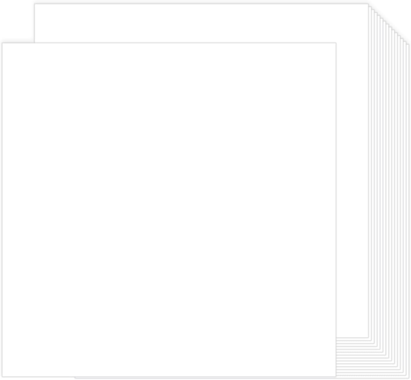 White Cardstock 12x12-24 Sheets Cardstock Paper, Goefun 80lb White Card Stock Paper for Card Making, Cricut, Crafting, Scrapbook, Photo Albums