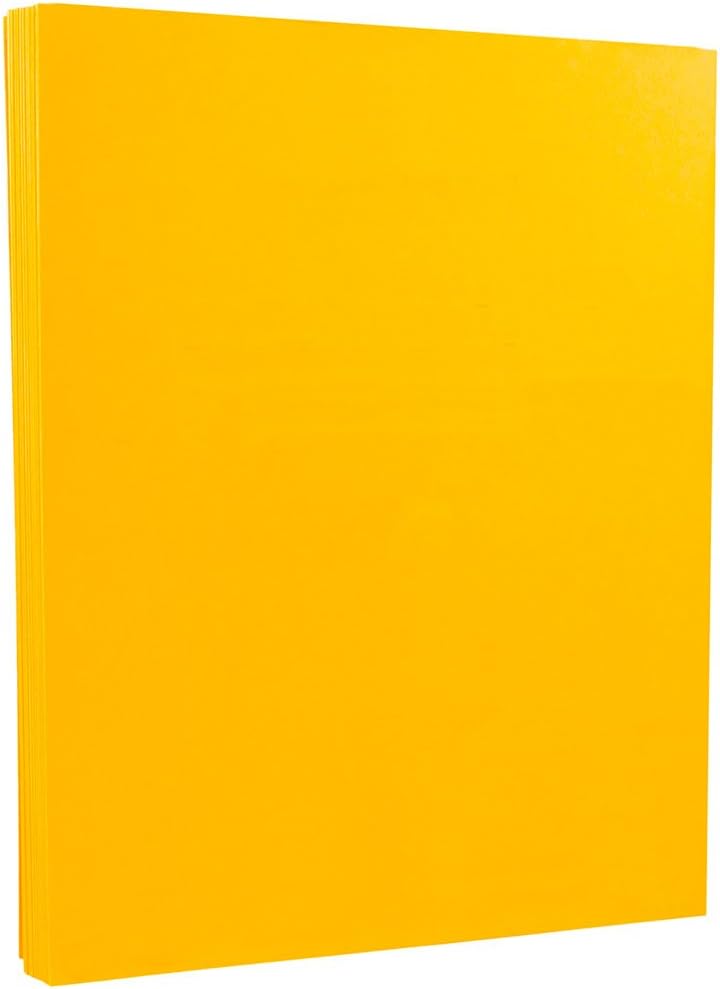 JAM PAPER Vellum Bristol 65lb Cardstock - 8.5 x 11 Coverstock - 147 gsm - Cream - 50 Sheets/Pack