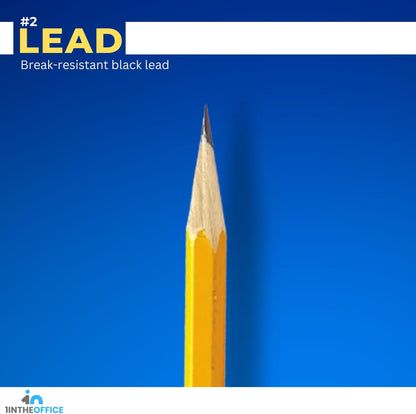 1InTheOffice Lead pencils, Wooden Pencils, Woodcase Pencil HB #2, Yellow Barrel, 36 Pack