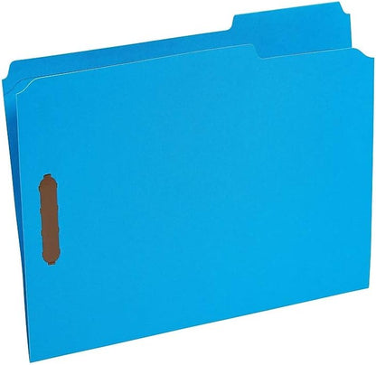 Staples Reinforced Classification Folder, Legal Size, 2″ Expansion, Dark Blue Pressboard, Durable Construction, 50/Box