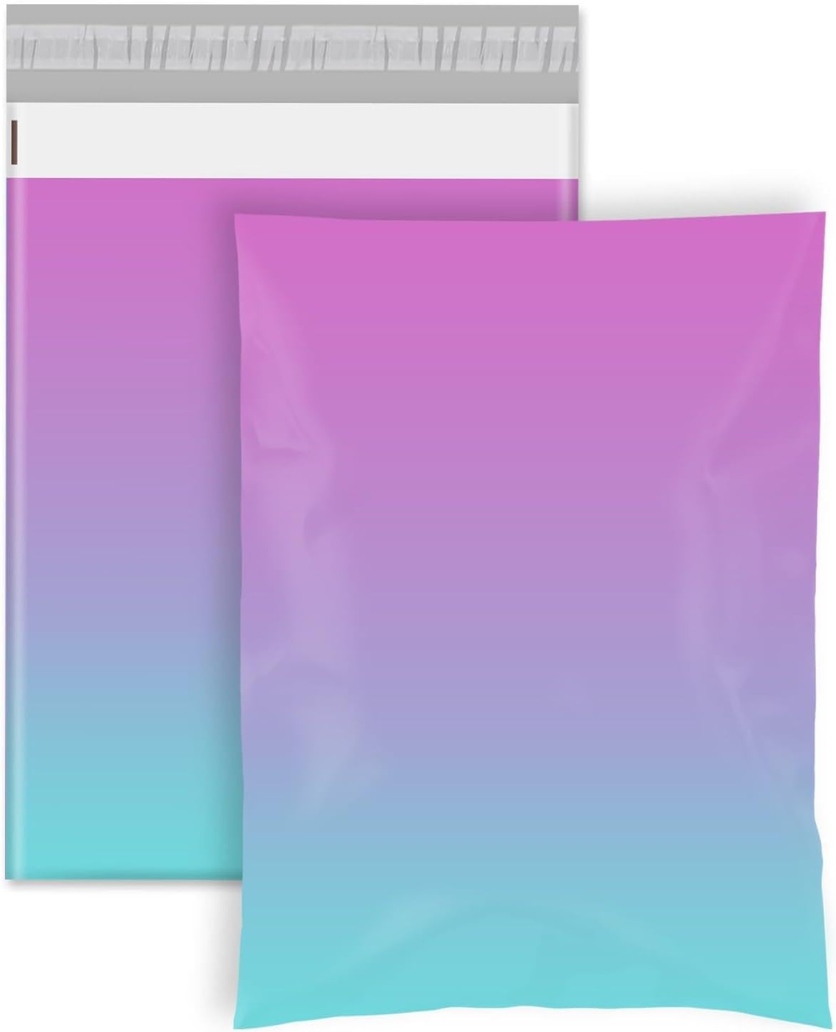 Metronic Cute Poly Mailers 10x13" 50pc Small Shipping Bags, Strong Adhesive Mailers Poly Bags for Business, Waterproof Mailing Envelopes for Packing Shipping Clothes Gifts, Gradient BluePink