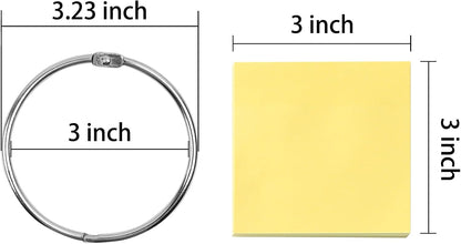 Simetufy 3 Inch Binder Rings, 24 Pcs Metal Office Shcool Notebook Rings Bluk, Large