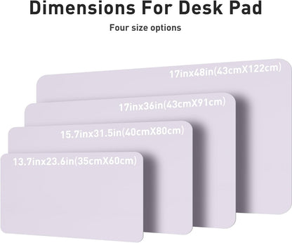 Aothia Leather Office Desk Pad Protector, Non-Slip PU Leather Desk Blotter, Waterproof Laptop Writing Mouse Pad for Office and Home, Black, 31.5" x 15.7" - Colors B