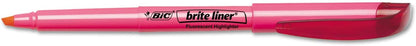 BIC BL11PK Brite Liner Highlighter, Chisel Tip, Fluorescent Pink, Dozen