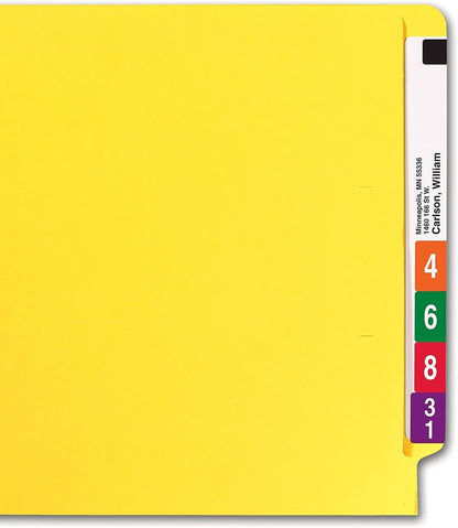 Smead End Tab File Folder, Shelf-Master Reinforced Straight-Cut Tab, Letter Size, Green, 100 per Box (25110)