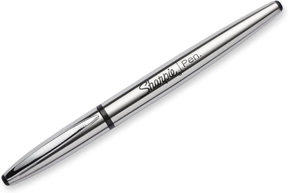Sharpie Stainless Steel Grip Pen, Fine Point (0.8mm), Black, 1 Count