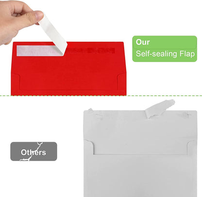 Joyberg 72 Packs #10 Envelopes, Business Envelopes, Envelopes Self Seal, Security Envelopes, Peel and Seal Closure, Size 4-1/8 X 9-1/2 Inches, White, 26LB