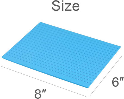 Lined Sticky Notes 4X6 in Bright Ruled Stickies Colorful Super Sticking Power Memo Pads, 45 Sheets/pad, 6 Pads/Pack
