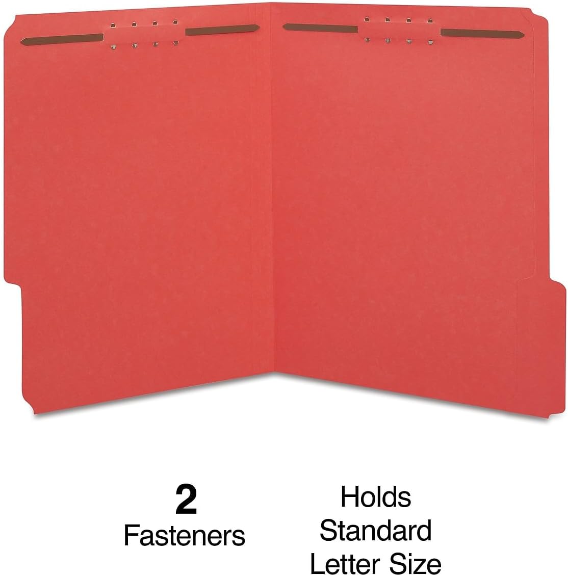 Staples Reinforced Classification Folders, Letter Size, 2" Expansion, Red, Heavy‑Duty Construction – 100/Carton
