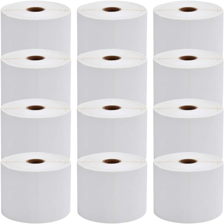 MFLABEL 4x6 Thermal Shipping Labels - 2 Rolls of 250, Perforated & Smudge-Proof Direct Thermal Labels Compatible with Rollo, Zebra, for Amazon UPS FedEx Shopify