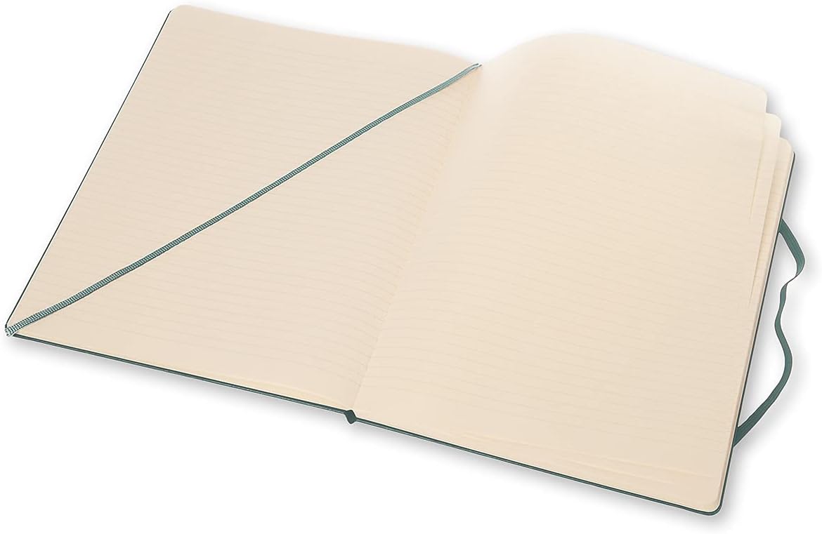 Moleskine Classic Notebook, Hard Cover, Ruled/Lined, XL (7.5" x 9.5"), Forest Green, 192 Pages