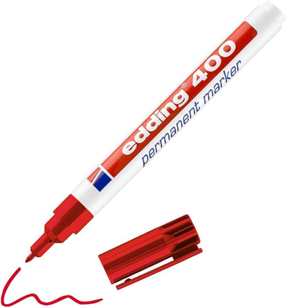 edding 400 Permanent Marker - Violet - 1 Pen - fine Round tip 1 mm - Waterproof, Quick-Drying, Smear-Proof pens - for Cardboard, Plastic, Wood, Metal, Glass and Fabric
