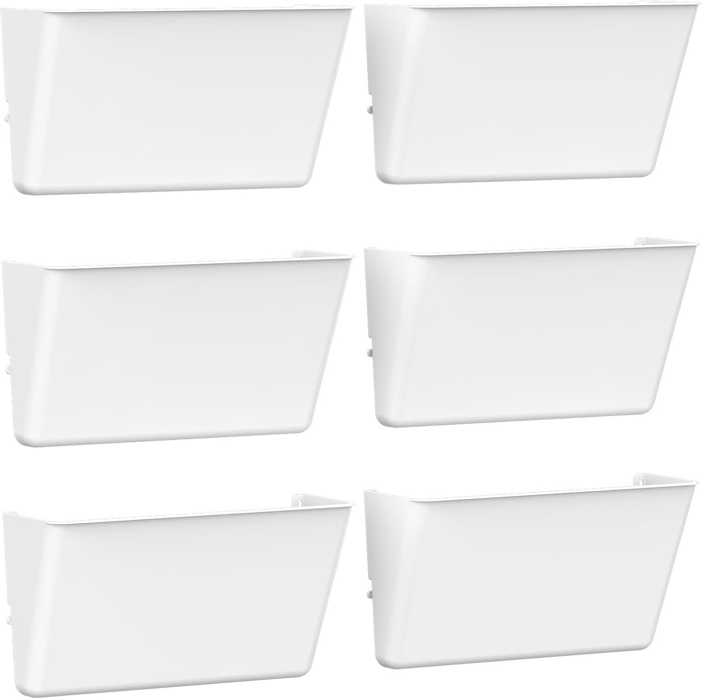 Gawerk Clear Acrylic Single Pocket, Plastic Hanging Wall Mount File Holder for Office Home (Clear, 3 Pack)