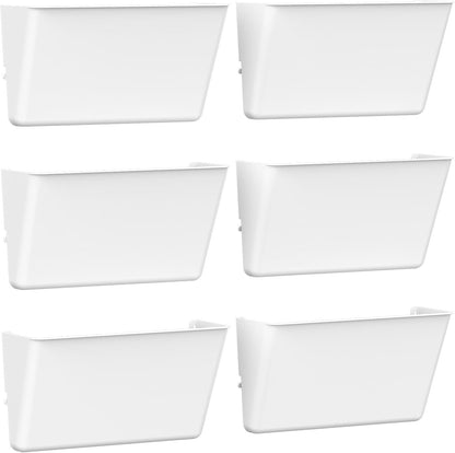 Gawerk Clear Acrylic Single Pocket, Plastic Hanging Wall Mount File Holder for Office Home (Clear, 3 Pack)