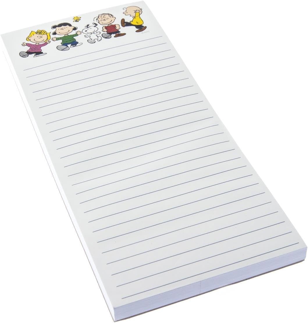Graphique Magnetic Notepad - Peanuts Gang Grocery and Shopping List - Fun Decorative To-Do List - Perfect House Warming Gifts - 100 Tear off Sheets (4" x 9.25" x .5")