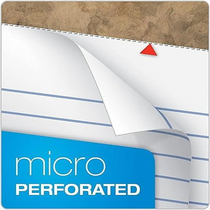 TOPS Second Nature 100% Recycled Legal Pad, 8-1/2 x 11-3/4 Inches, Perforated, White, Legal/Wide Rule, 50 Sheets per Pad, 12 Pads per Pack (74880)