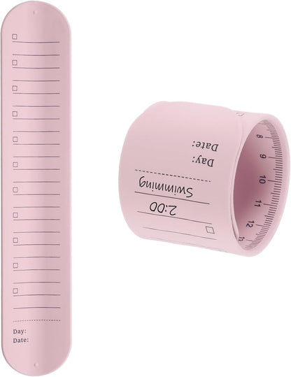 uxcell 2Pcs Writable Wrist Band, 9.45" x 1.18" Waterproof Slap Bracelet Reusable Writable Erasable to Do List Silicone Memo Wrist Bands for Planner Reminder (White)