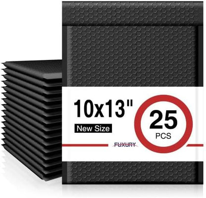 Fuxury Black Bubble Mailers 4x8" 200 Pack Waterproof Padded Envelopes Self Seal Bubble Envelopes Usable Size 4x7" Padded Mailers for Small Business Shipping Envelope Mailers