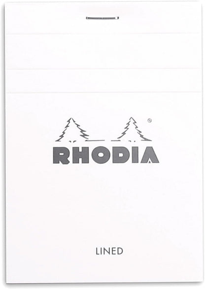 Rhodia Head Stapled Pad No16 A5, Ruled + Margin, 148x210mm-Black