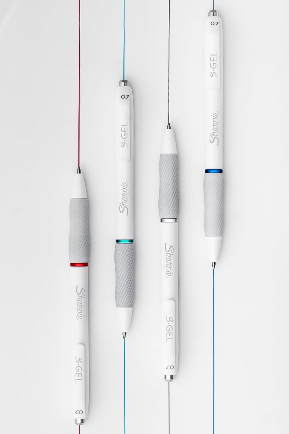 Sharpie S-Gel Pens, Fashion Barrel White Pearl, Medium Point (0.7mm), Bold Ink Colors, 8 Count