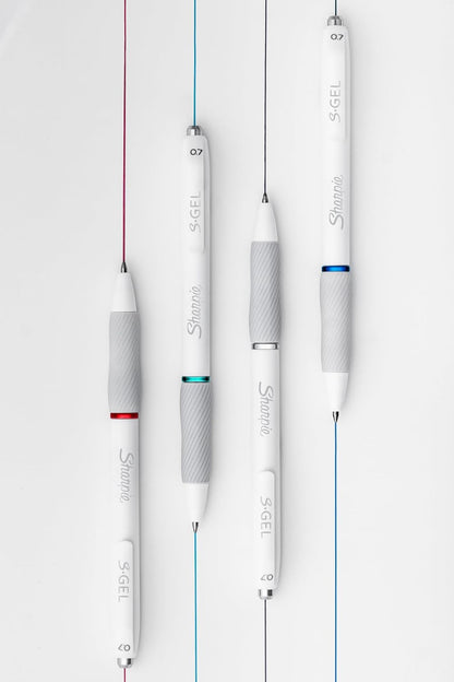 Sharpie S-Gel Pens, Fashion Barrel White Pearl, Medium Point (0.7mm), Bold Ink Colors, 8 Count