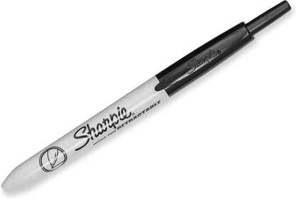 Sharpie Retractable Permanent Markers, Ultra Fine Point, Black, 12 Count
