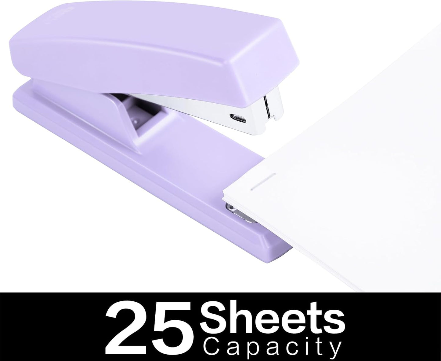 Deli Stapler, Desktop Staplers with 640 Staples, Office Stapler, 25 Sheet Capacity, White