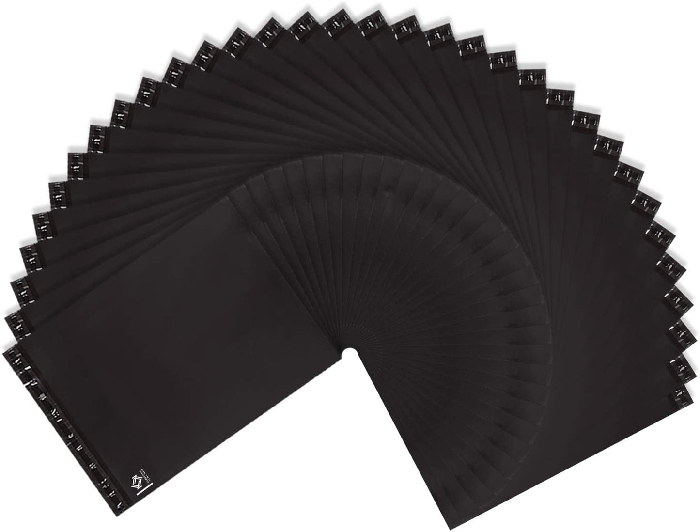 KKBESTPACK 100 Pcs 12x15.5 Poly Mailer Envelopes Shipping Bags Self Adhesive Waterproof Bags (Black), 12 x 15.5