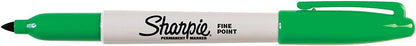Sharpie Permanent Markers, Fine Point, Black, 12 Count