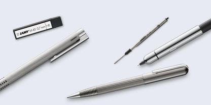 Lamy M16 ballpoint pen refill with large capacity, metal - Original replacement refill for all ballpoint pen models - Indelible - Fine line width in black ink