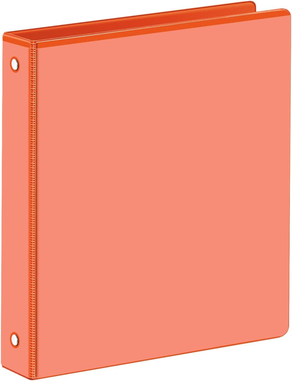 SUIN 1 Inch 3 Ring Binder, Clear 1'' View Presentation Binders with 2 Pockets, Fits 8.5 x 11 Letter Size, Durable Polypropylene, Non-Stick & PVC-Free for School, Office & Home (Orange)