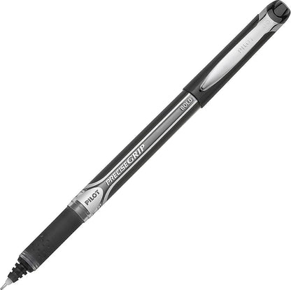 PILOT Precise Grip Liquid Ink Rolling Ball Stick Pens, Bold Point, Black Ink, 12-Pack (28901)