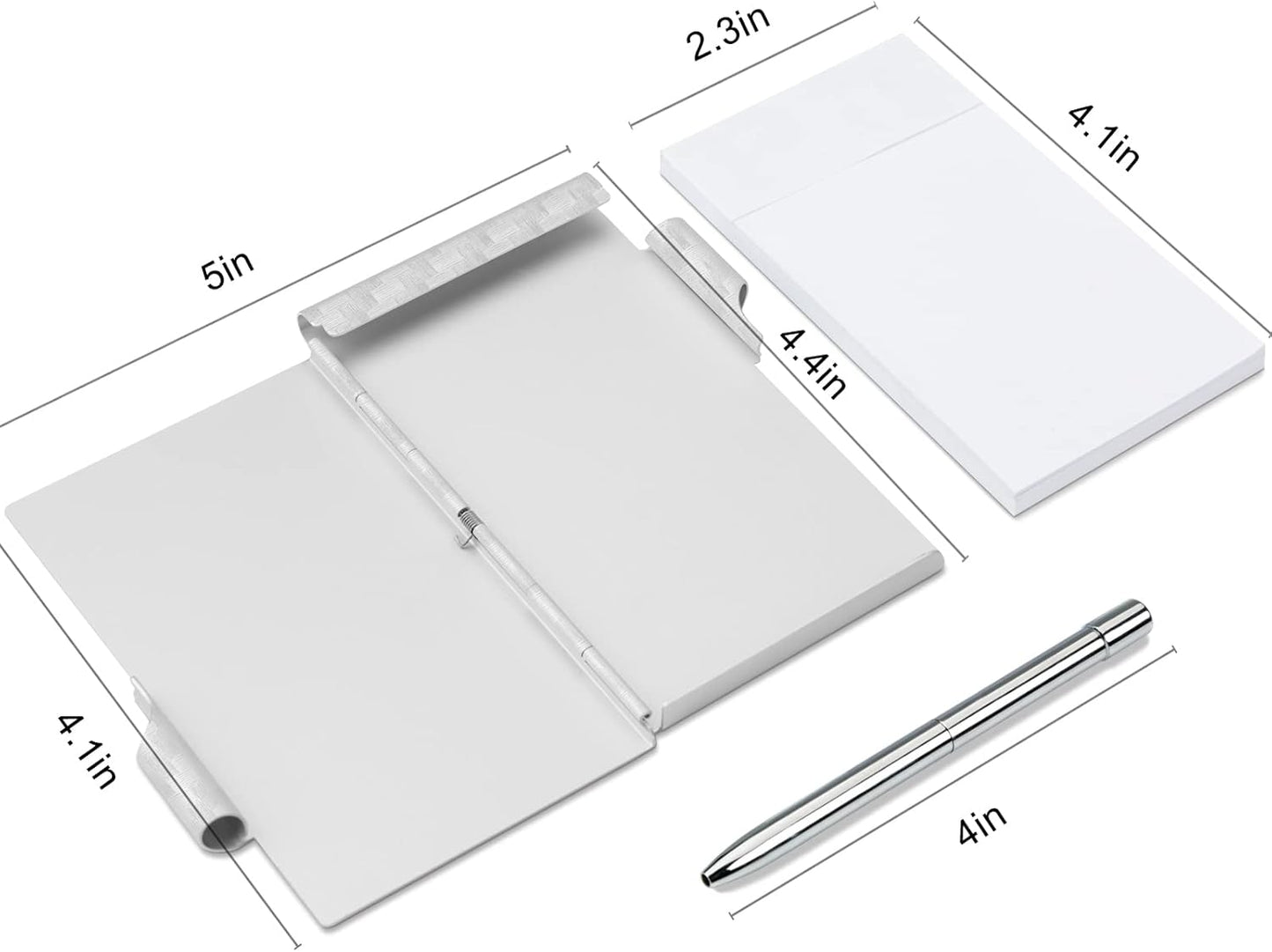 amassan Metal Small Notebook, Mini Notepad, Small Pocket Notepad Aluminum Note Case with Mini Metal Pen and 60-Page Sheets - Memo Books Note Pads(Gold)
