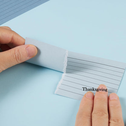 100 Sheets 3x5 Colored Ruled Note Cards Index Cards, 250 GSM Heavy Flashcards, 5 Brown